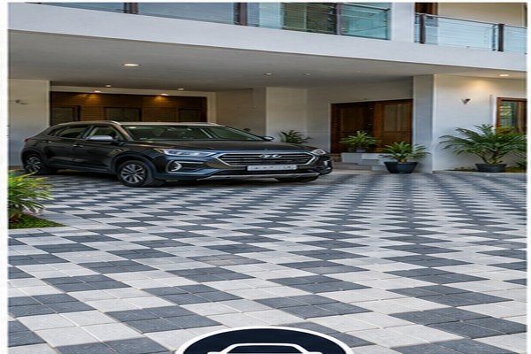 Paver driveway construction application