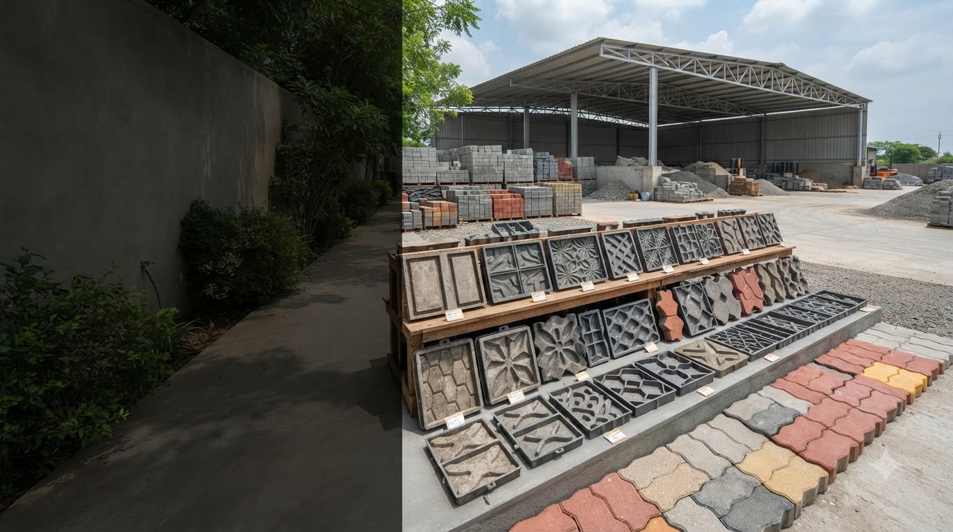 Paver moulds and interlocking products supplied by Mishra Traders